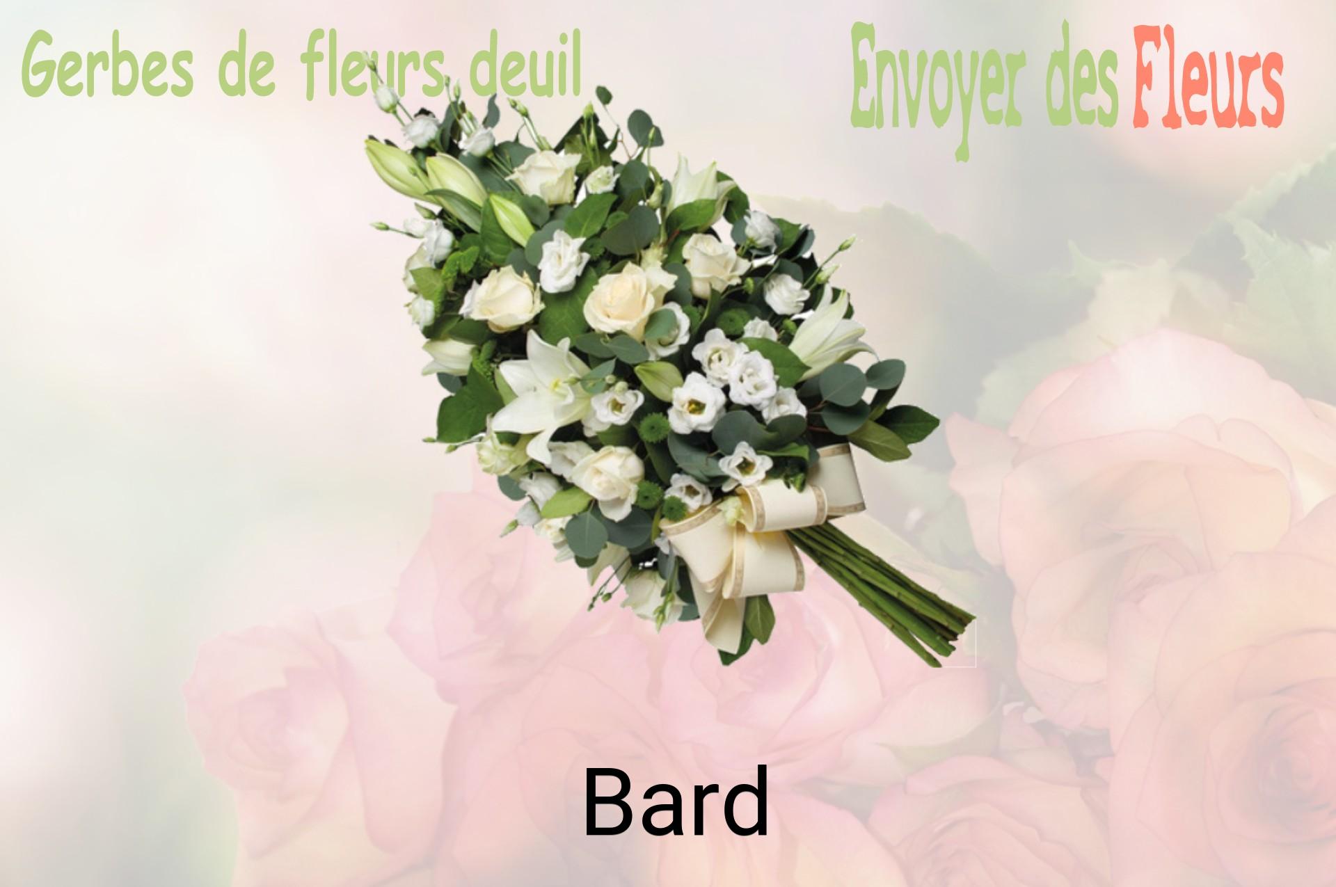 Gerbe de fleurs de deuil livrée à Bard